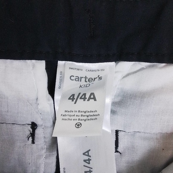 Carter's Kid Cotton Slim Fit Khaki Pants Boy's Size 4 in Black - Picture 11 of 11